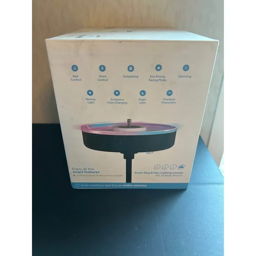 SKYX SkyPlug 5912-BK Smart Plug & Play Lighting Canopy Black Pendant New In Box